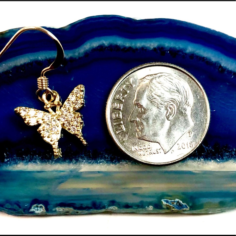 Butterfly Earrings, Dragonfly, Insect, Bee, Flower - Picture 4 of 10